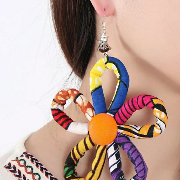 Handmade Accessories - Ankara large Earrings